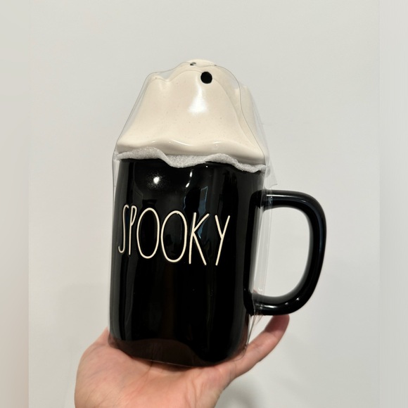 Rae Dunn Other - Rae Dunn Spooky Mug with Ghost topper Halloween 2022